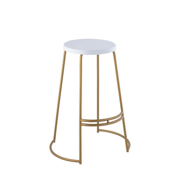 Hula 28.75" Modern Designer Iron Curved Backless Bar Stool - JONATHAN Y